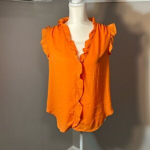 DKNY orange shirt size large.